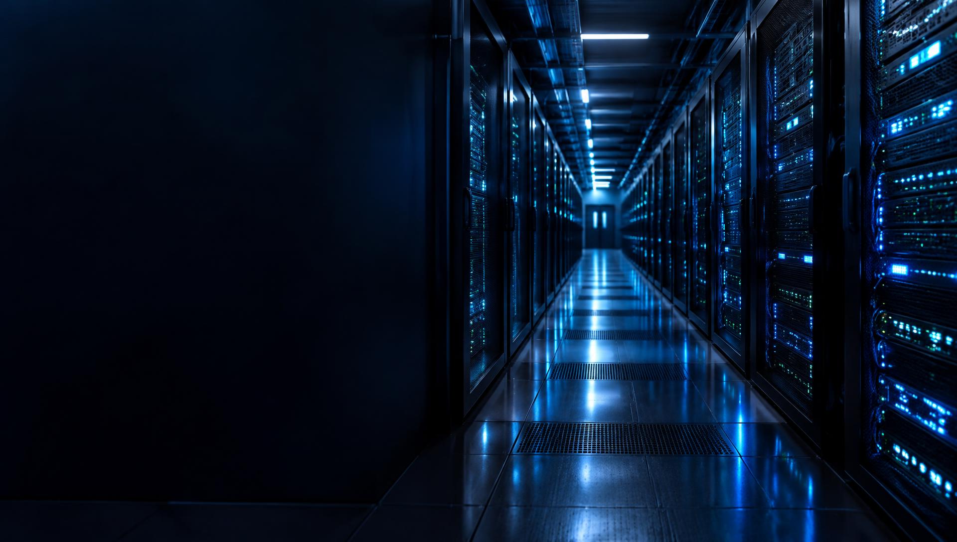 Hosto9 data centre server corridor